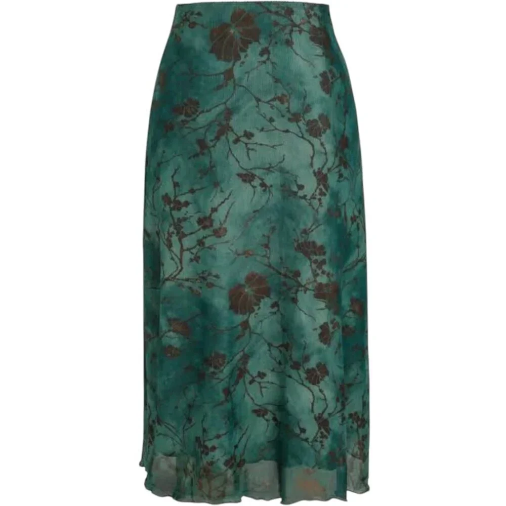 Cider High waist mesh floral mini skirt with elastic waist band - Picture 5 of 6